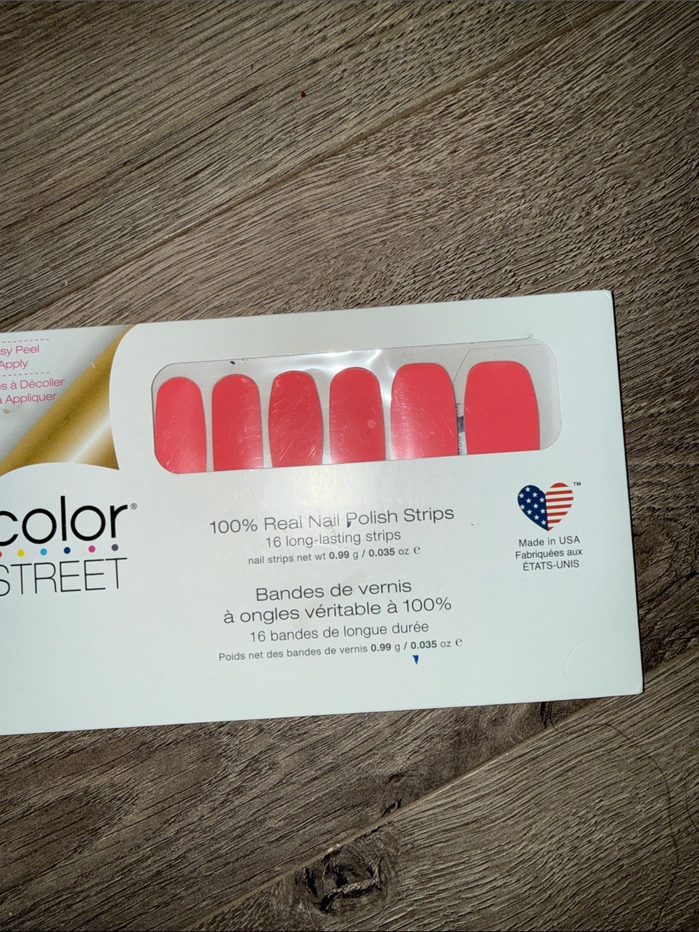 Color Street Nail Strips Set in Yellow, Pink, Hot Pink, Glitter Pink, Coral - Picture 6 of 7